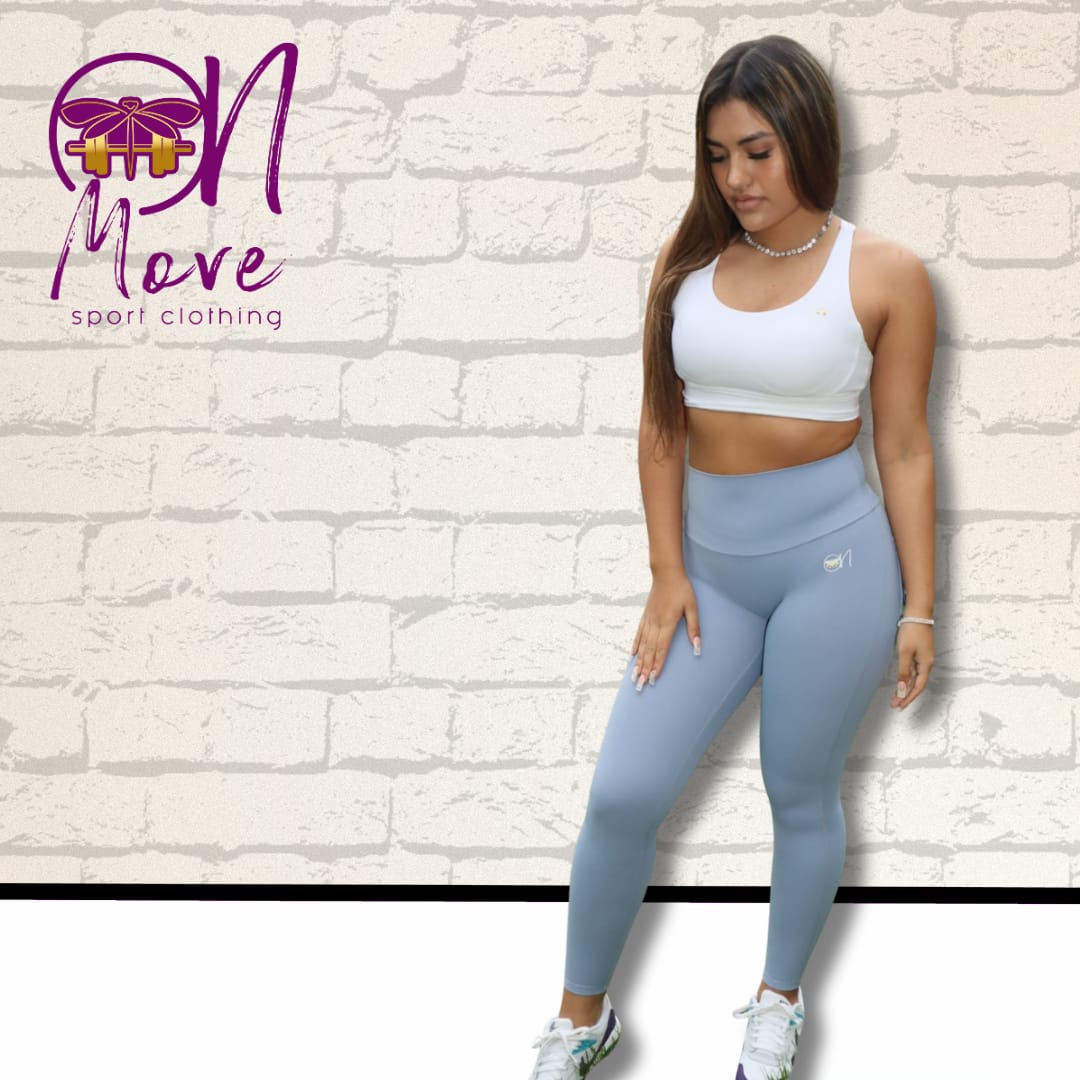 Light Blue Leggings with Pockets