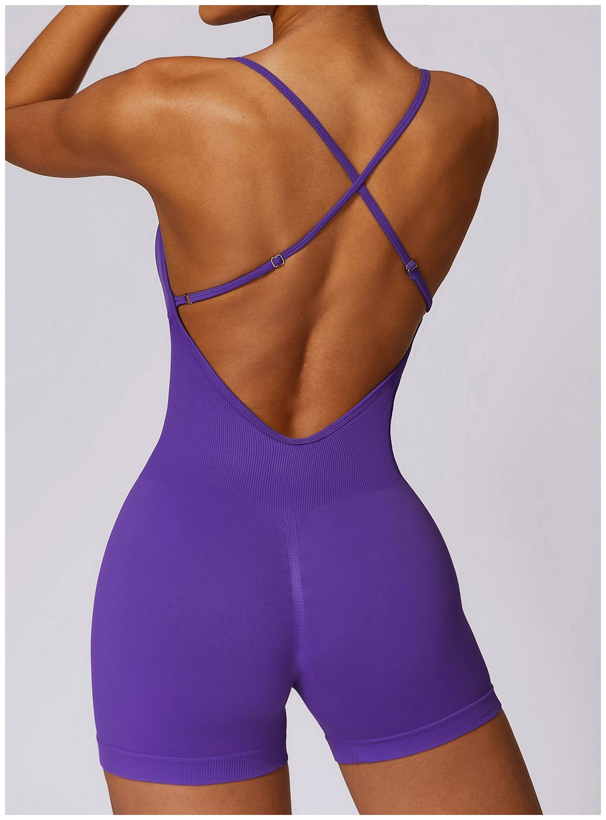 Purple Backless Yummy Control Romper