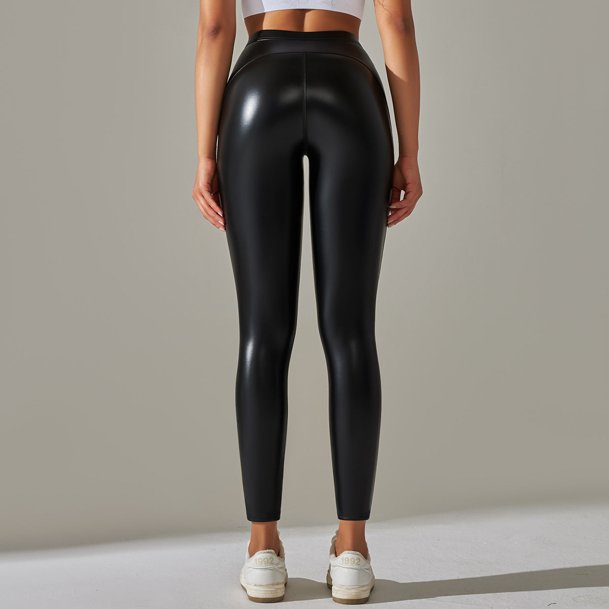 Black Faux Leather Leggings Pants