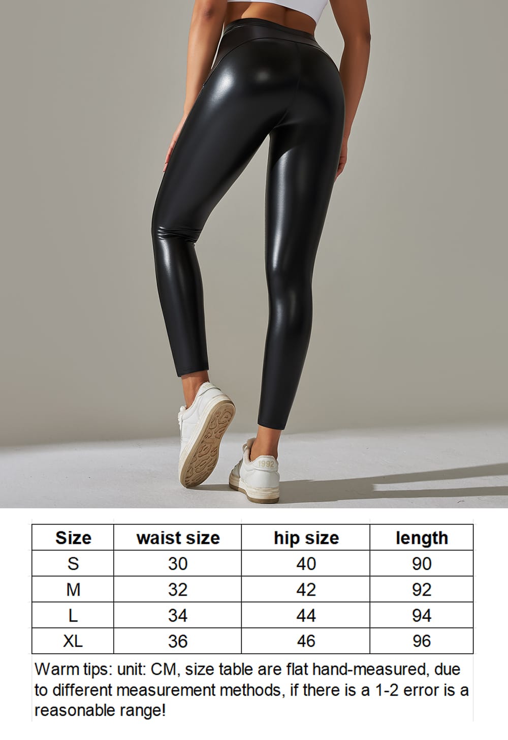 Black Faux Leather Leggings Pants