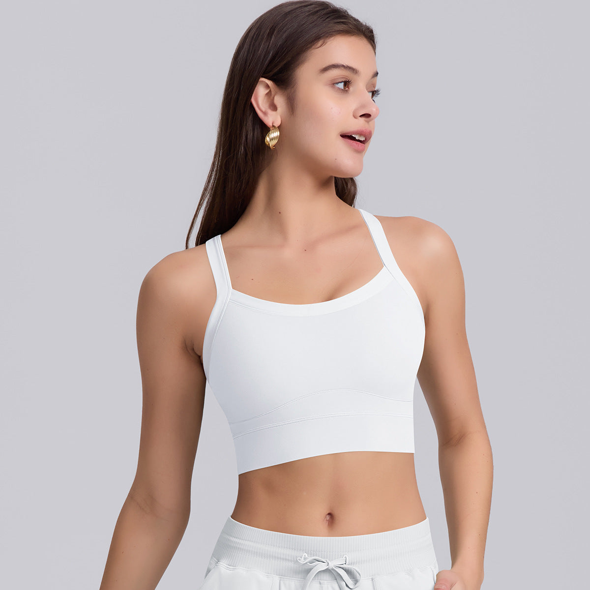 White Running Sport Bra