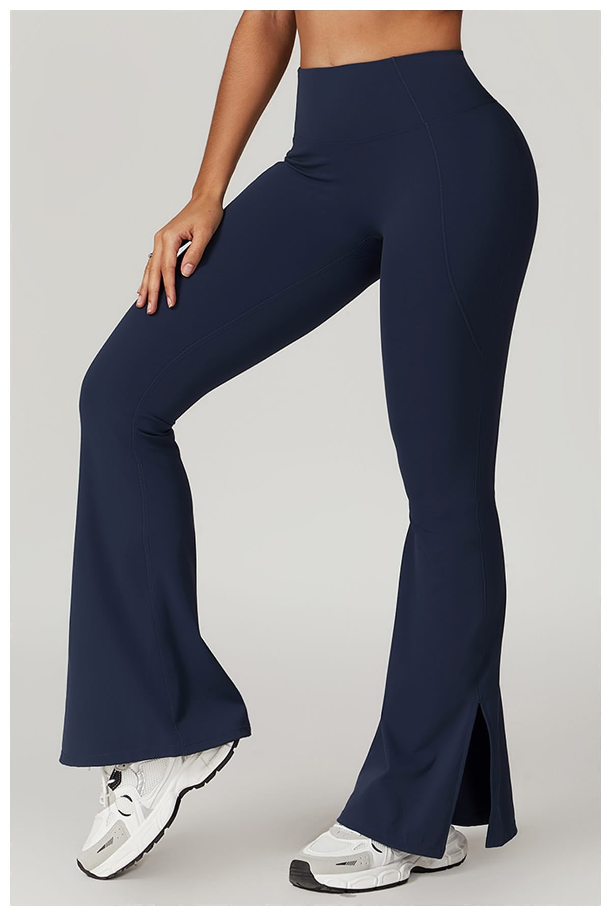 Royal Blue High Wasted Bootcut Sligthly Scruch Butt Flare Leggings