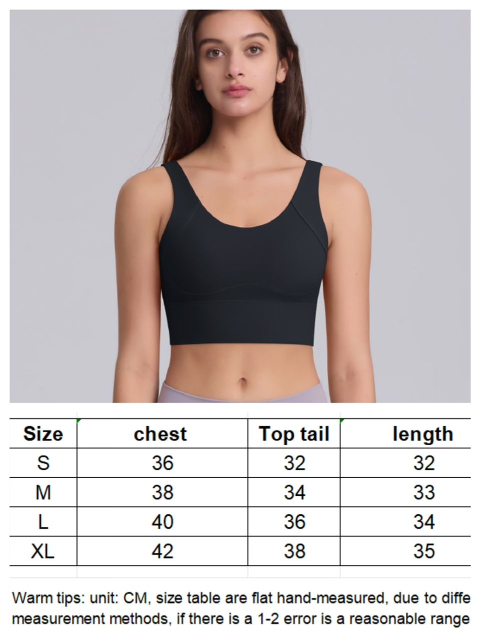 Black Wireless Sport Bra