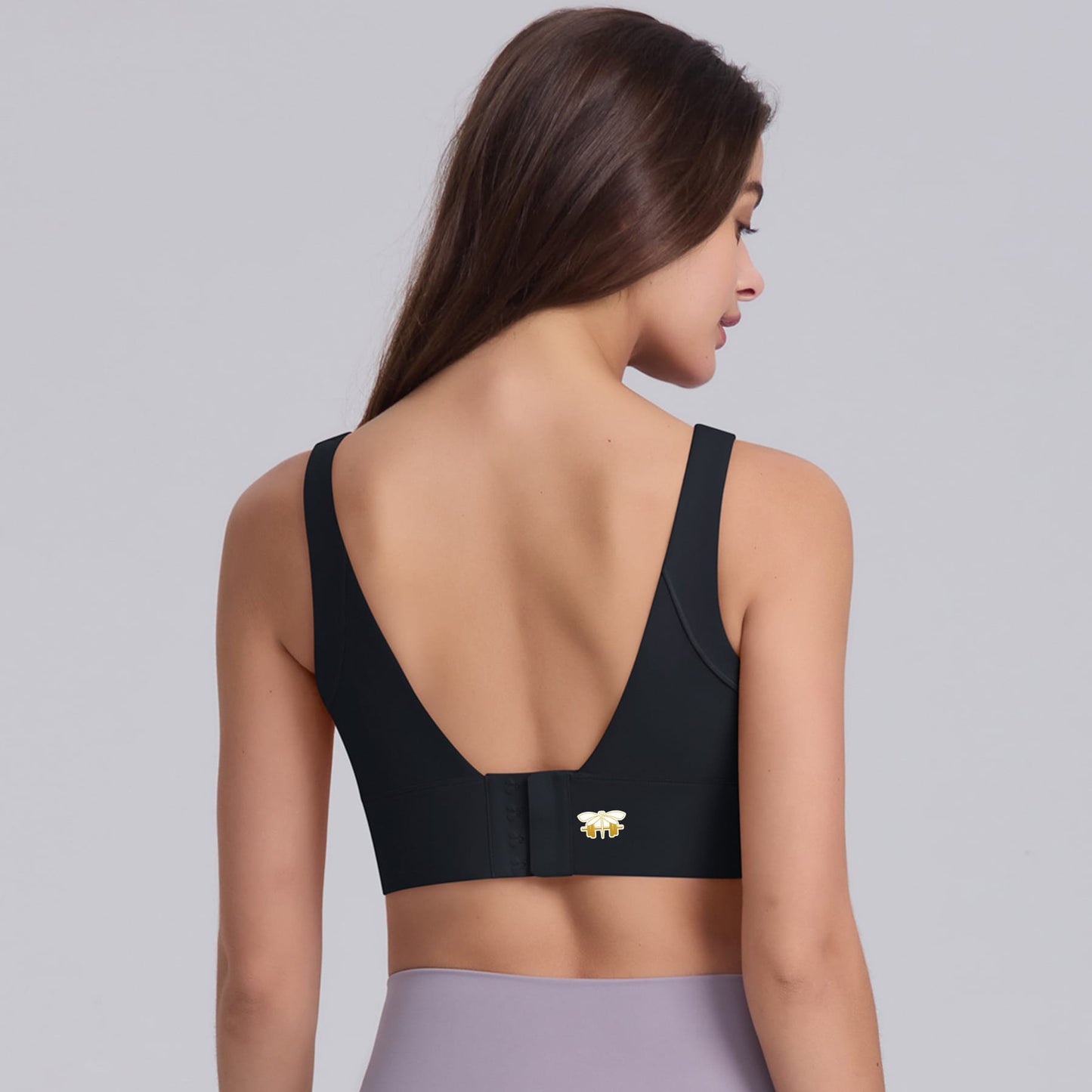 Black Wireless Sport Bra