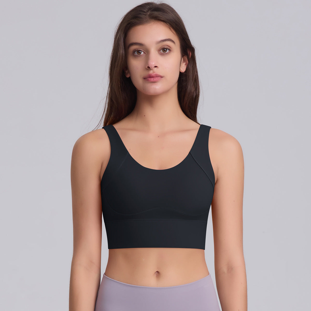 Black Wireless Sport Bra
