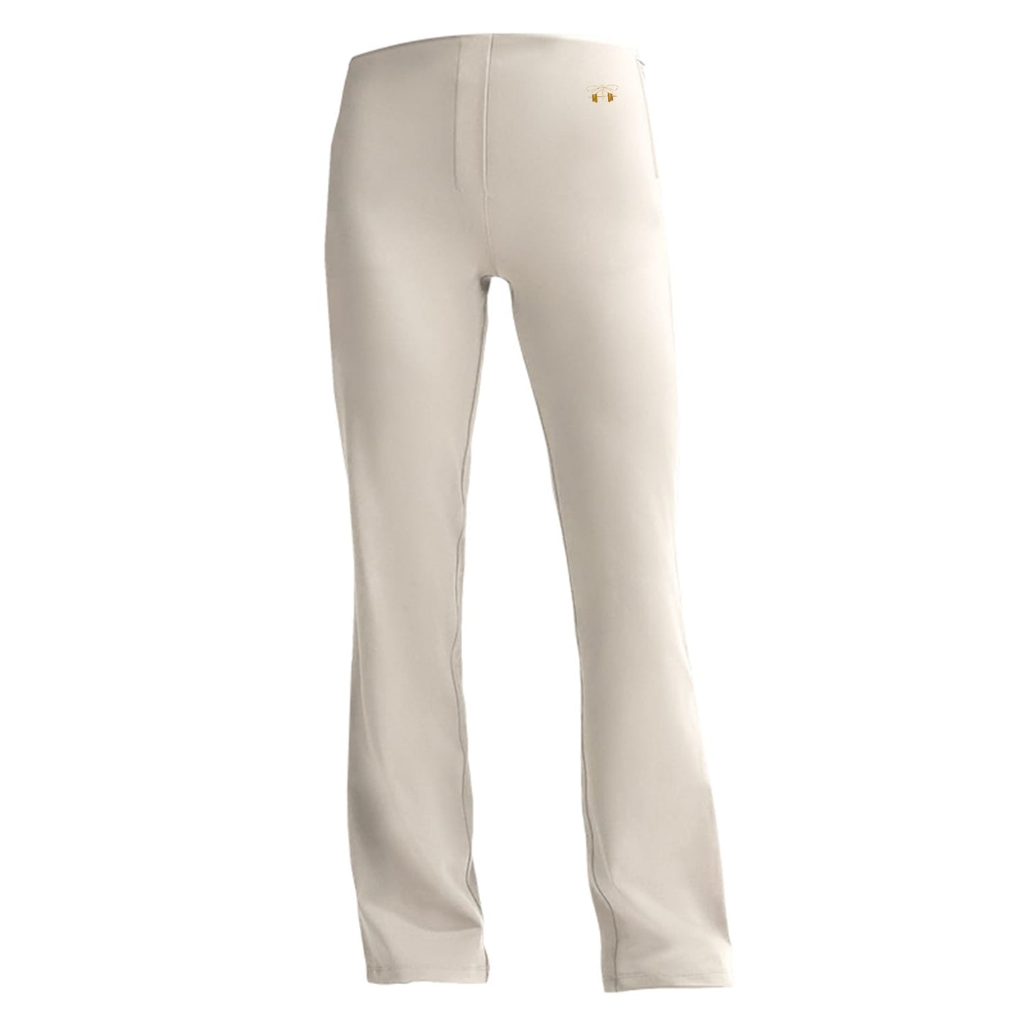 Apricot Stretch Knit Straight-Leg Pull-On Pant