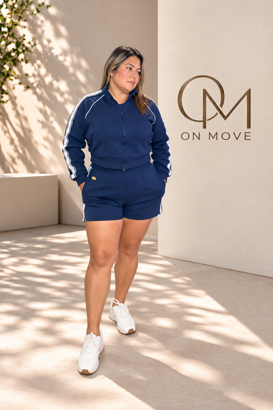 Blue Essential Short and Crewneck Set