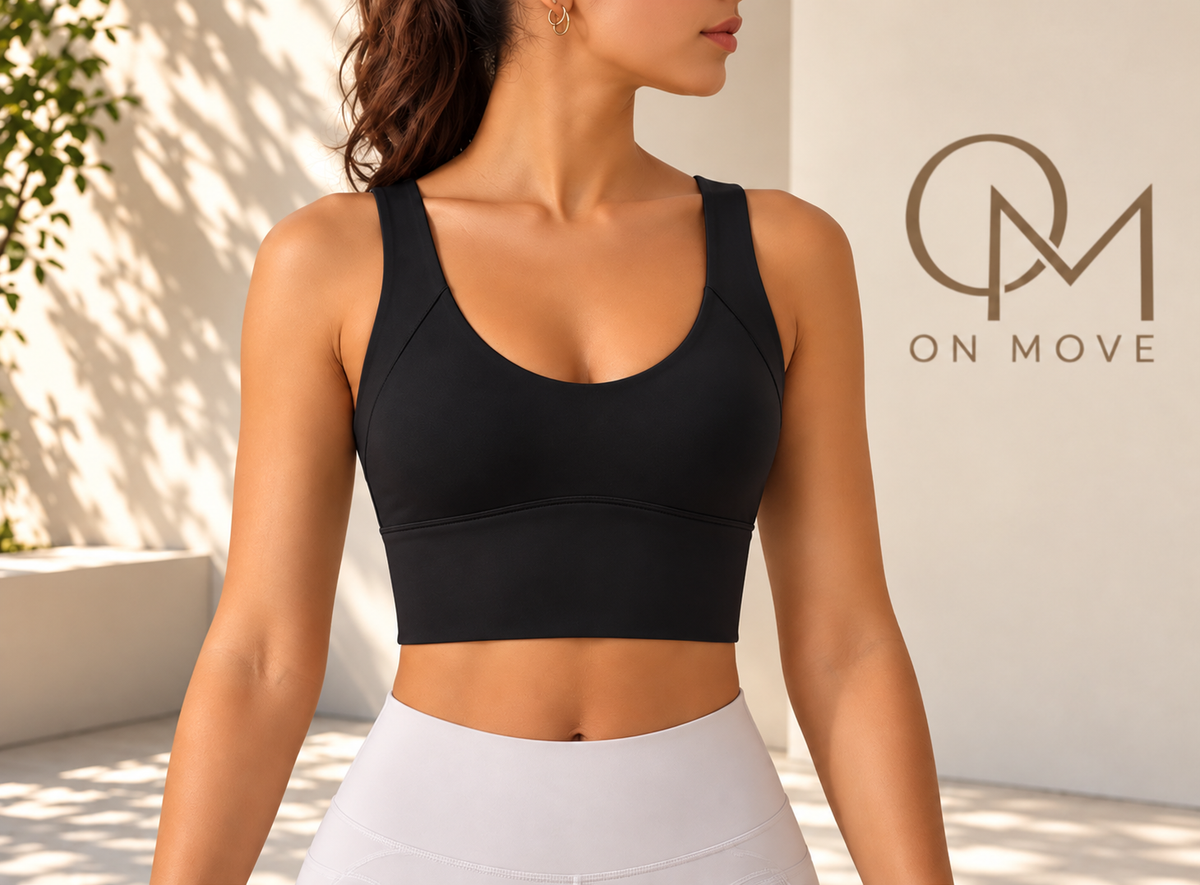 Black V-Back Sculpt Sports Top
