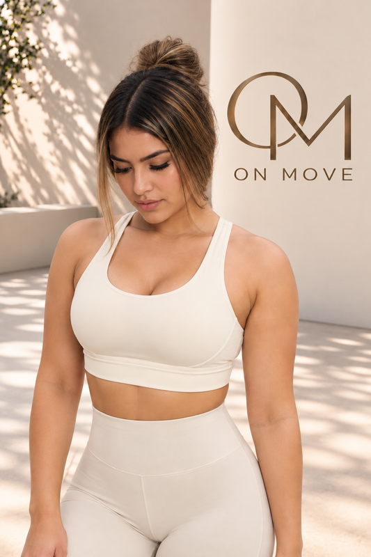 Nude Laced Back Sport Bra