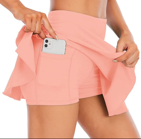 Pink Tennis Skirt Flowy Shorts