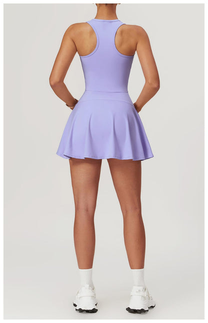 Lavender Tennis Dress With Zipper