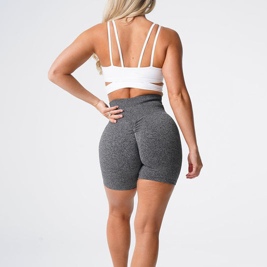 Dark Gray Scrunch Butt Biker Shorts