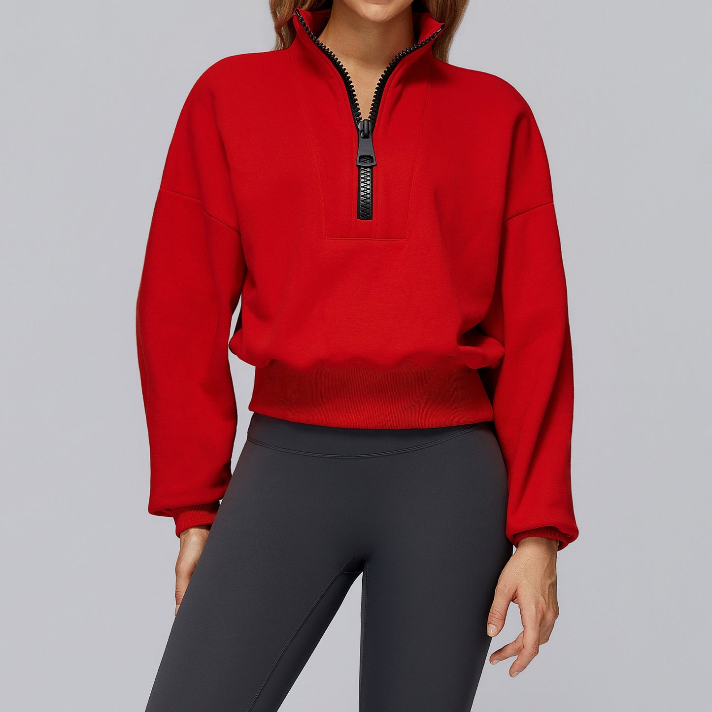 Red Essential Half Zip