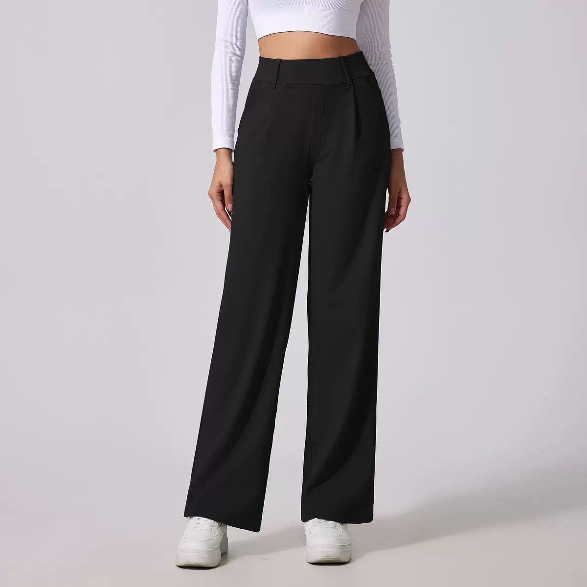 Black Stretch Pull-On Pant
