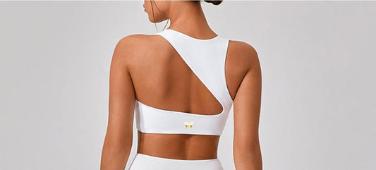 White Cross Back Crop Top