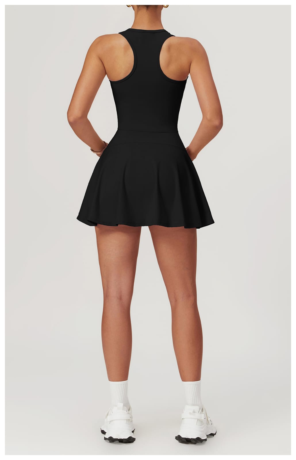 Black Tennis Dress With Zipper