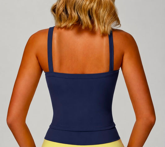 Blue Sculpt Tank Top