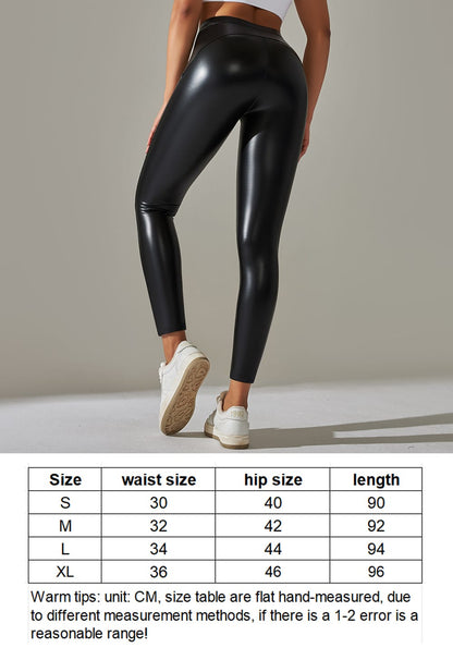 Black Faux Leather Leggings Pants