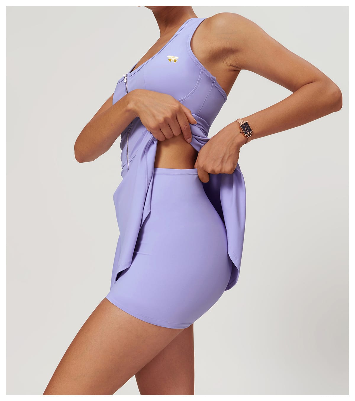 Lavender Tennis Dress With Zipper