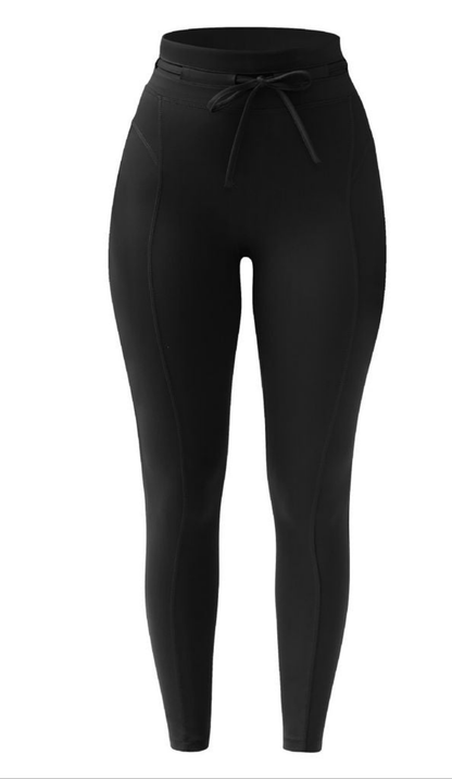 Black Youth Leggings with pocket