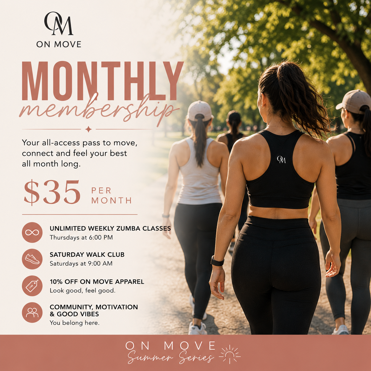 ON MOVE Girls Club — Monthly Membership