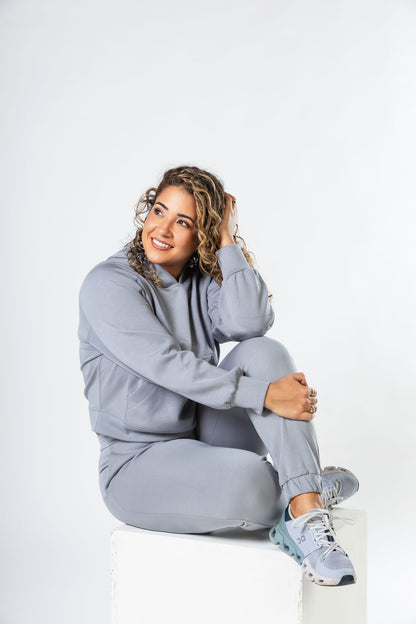 Gray Luxe Lounge Hoodie & Jogger Set