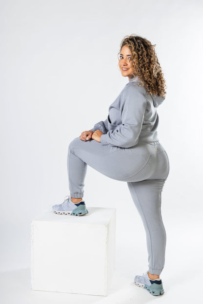 Gray Luxe Lounge Hoodie & Jogger Set