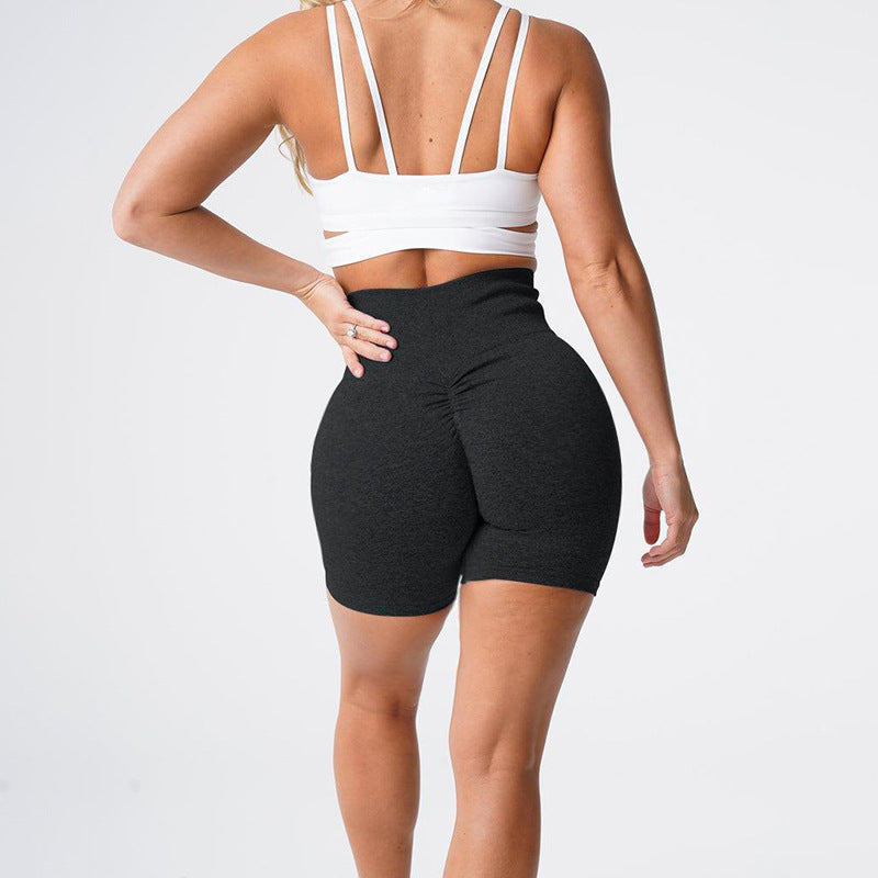 Black Scrunch Butt Biker Shorts