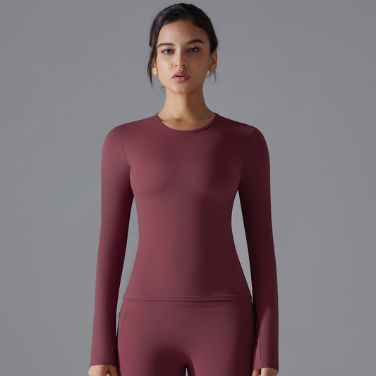Burgundy Ivory Soft Sculpt Long Sleeve