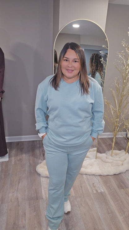 Crystal Green Hoodie and Sweatpants Set
