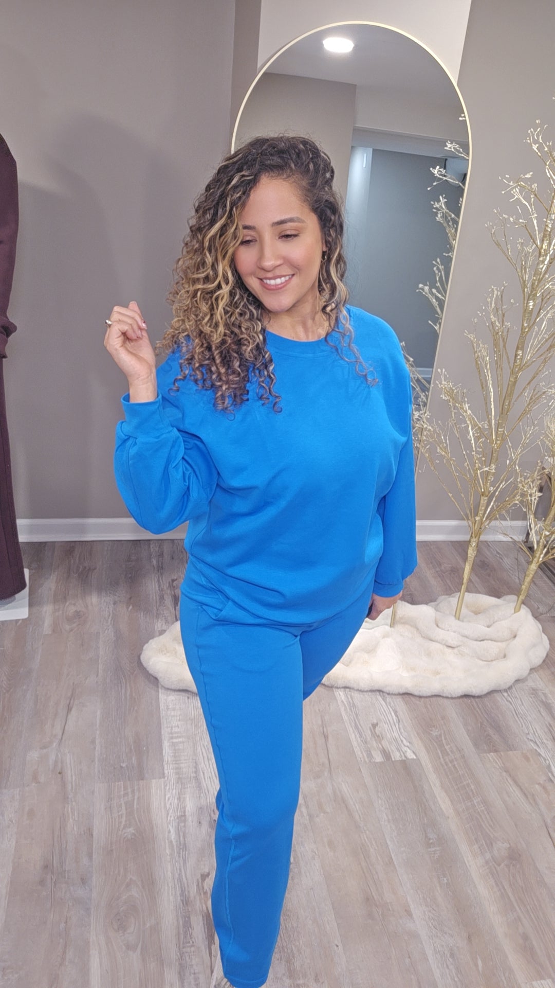Electric Blue Hoodie & Sweatpants Motion Set