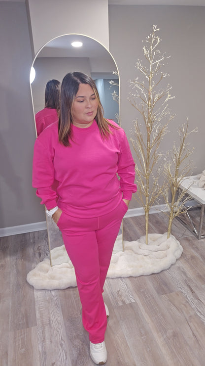 Fuchsia Energy Hoodie & Sweatpants Set
