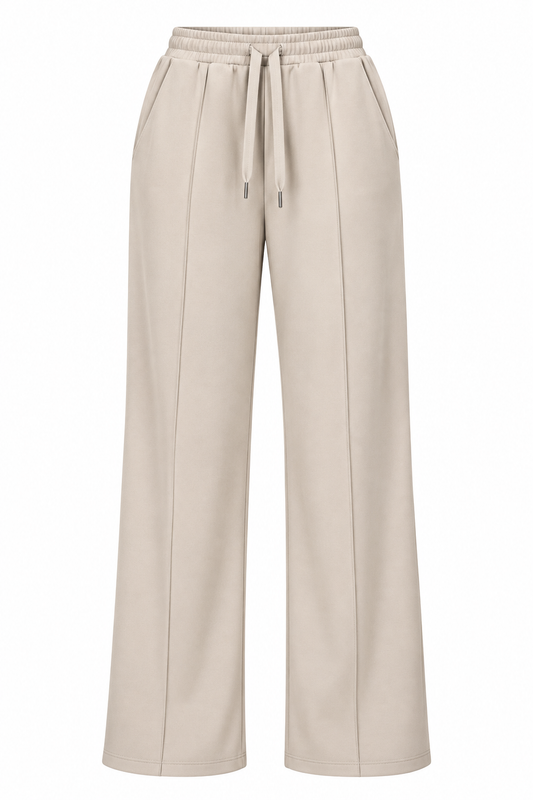 Beige Effortless Lounge Flared Sweatpant