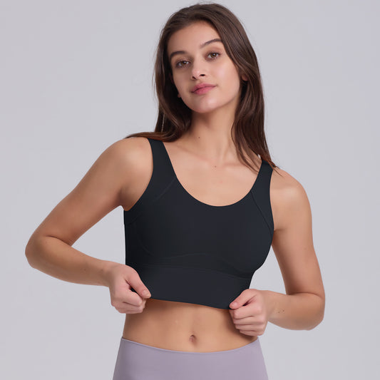 Black Wireless Sport Bra