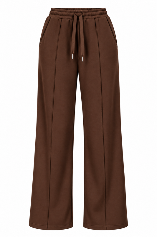 Brown Effortless Lounge Flared Sweatpant