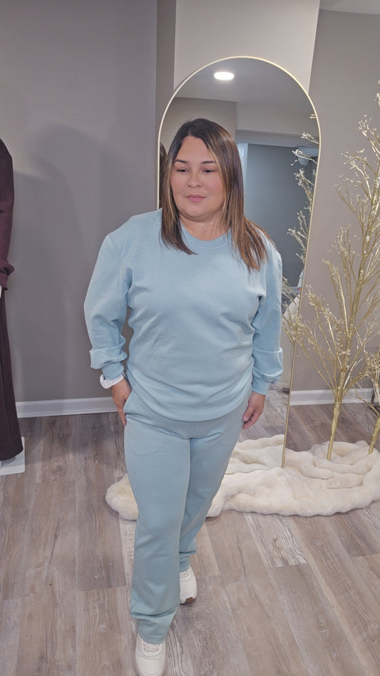 Crystal Green Hoodie and Sweatpants Set