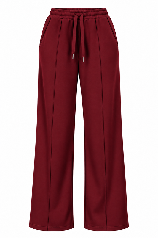 Wine Effortless Lounge Flared Sweatpant