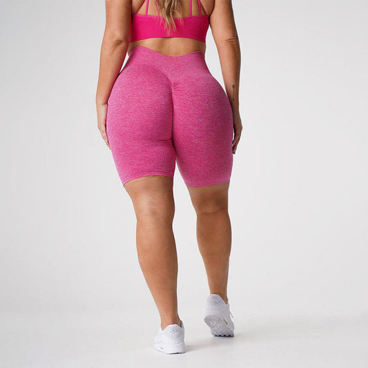 Hot Pink Scrunch Butt Biker Shorts