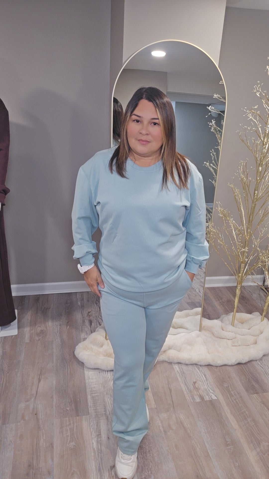 Crystal Green Hoodie and Sweatpants Set
