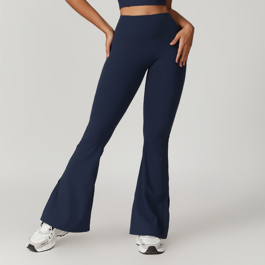 Royal Blue High Wasted Bootcut Sligthly Scruch Butt Flare Leggings